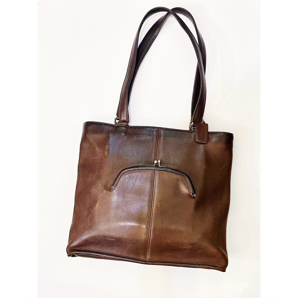 Vtg Coach Legacy Brown Leather Tote